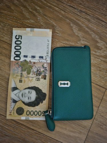 Magpie Zipper Card Wallet (맥파이 지퍼 카드지갑) Dreamy green_VQB4-1CW133-1GRXX