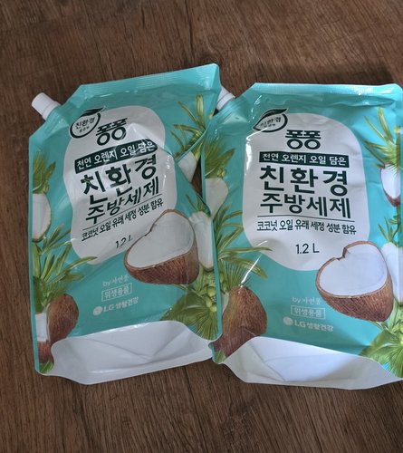 퐁퐁 친환경주방세제 1.2L 리필 코코넛