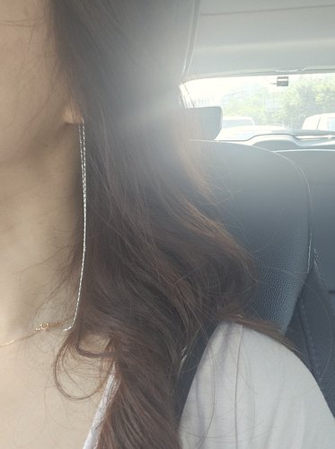 루메 화이트 이어링(1pc), Lume White Earring, 14k white gold