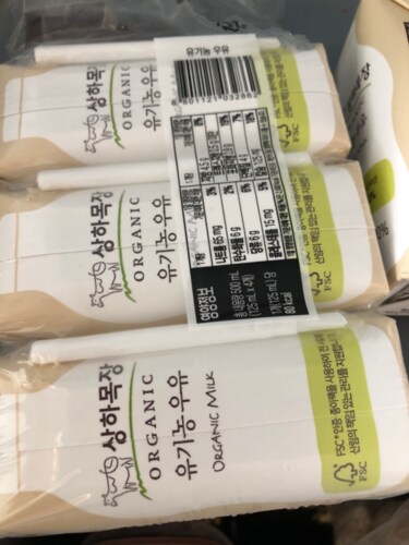 상하목장 유기농 우유 500ml (125ml*4입)