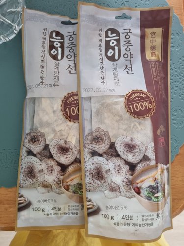 궁중약선 능이버섯 삼계탕재료 100g