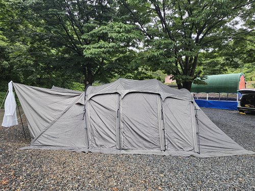 블루폴 리치필드 리빙쉘 텐트 캠핑 터널형 쉘터 거실형 대형 장박 감성 텐트