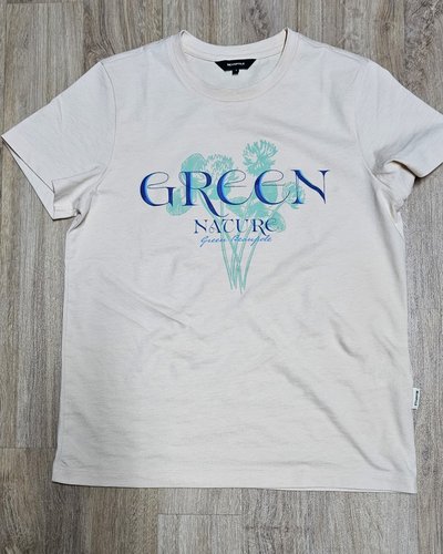 [그린빈폴] 보타닉 그래픽 프린트 반소매 티셔츠  베이지 (BF3242N03A)