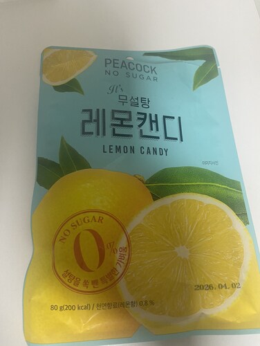 [피코크] 무설탕 레몬캔디 80g