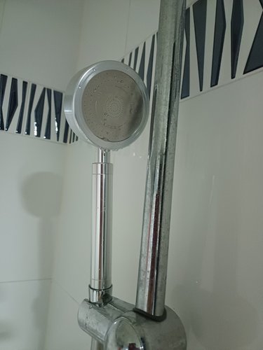 파워수압 알루미늄 샤워기 + PVC 샤워줄 2M 그레이 세트