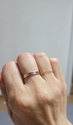 [도로시] 14k 할로우 투라인 반지