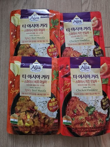 티아시아 스파이시 치킨 빈달루 커리 전자레인지용 170g