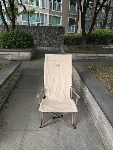 [쓱페셜프라이스]모씨 롱 릴렉스 체어/우드무늬 감성 캠핑 의자