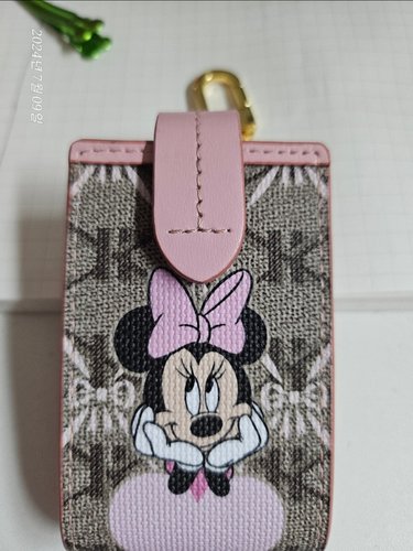 [Disney X HAZZYS] 핑크 시그니처 패턴  미니 키홀더  HIHO4E683P2