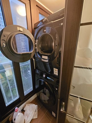 [쓱설치] [세트상품] 그랑데AI 세탁기+건조기 WF24T8500KV+DV17T8740BV (상단설치키트포함)