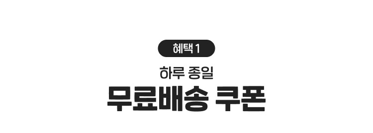 혜택1 하루 종일 무료배송 쿠폰