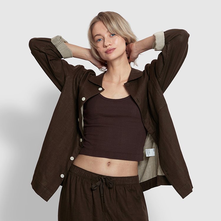 따뜻한 자주, 언더부터 아우터로 포근하게