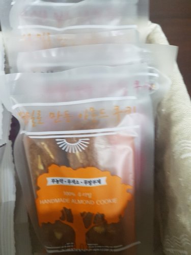 [아침배송] 무농약 우리밀 아몬드 쿠키(22g 낱개, 5개 단위로 구매 시 박스 포장)