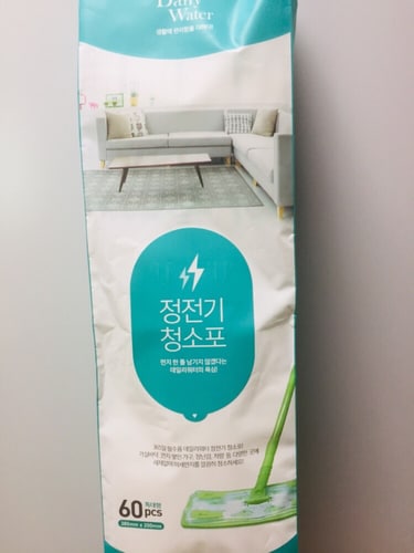 ♥[데일리워터] 정전기 청소포 특대형 60매