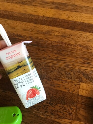 피코크 유기농인증 딸기우유 125ml*3