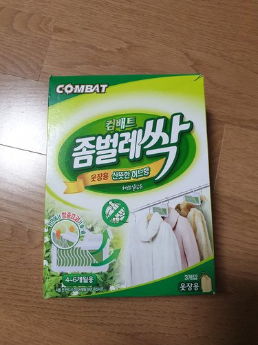 [컴배트] 좀벌레싹 옷장용 3개입 (허브)