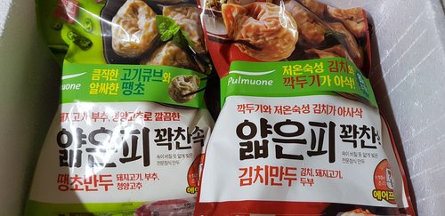 [풀무원]얇은피꽉찬속 만두(김치4봉+땡초2봉)