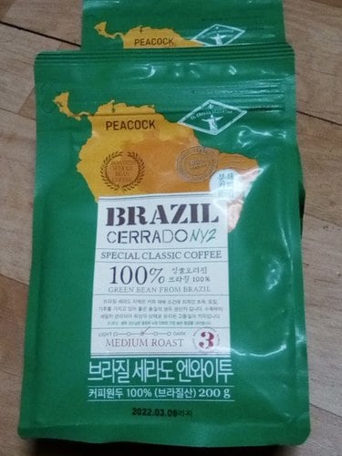 [피코크] 브라질 세라도 엔와이투 200g (분쇄)