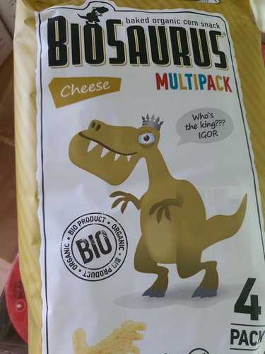 바이오사우르스 유기농옥수수스낵 치즈맛 멀티팩 60g(15gx4)