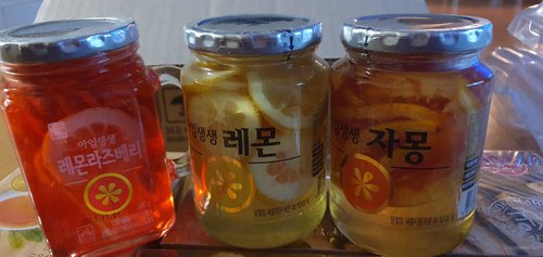 아임생생 과일청 3종(레몬 550g+자몽 550g+레몬라즈베리 500g)