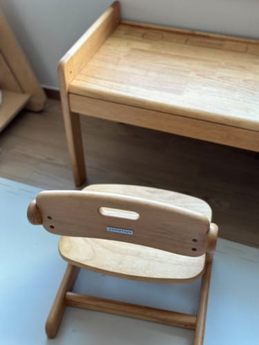 야마토야 부오노3 원목 유아 아기 책상 의자 높이조절 테이블 세트