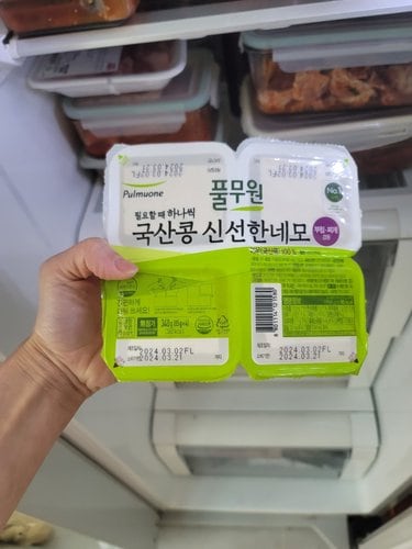 [풀무원 Pulmuone] 신선한 네모 국산 콩 두부 찌개/부침 겸용 340g