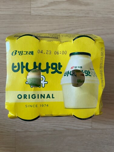 [빙그레] 바나나맛 우유(240ml4개) 960ml