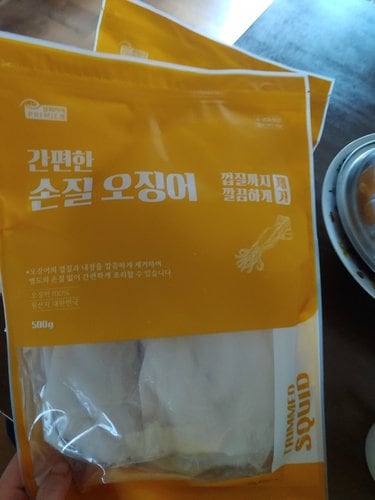 [냉동][대한민국] 손질 오징어 (500g, 3-5미, 껍질제거)